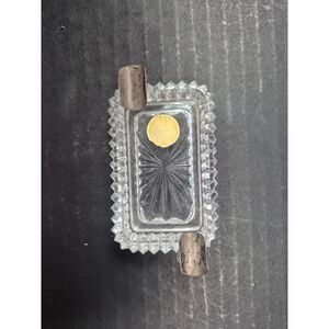 Vintage Bleikristall 24% Lead Crystal Ashtray West Germany Star Hallmark Silver